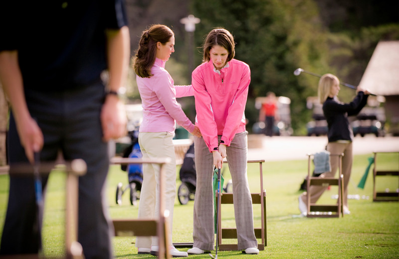 Golf lessons at  Quail Lodge & Golf Club.