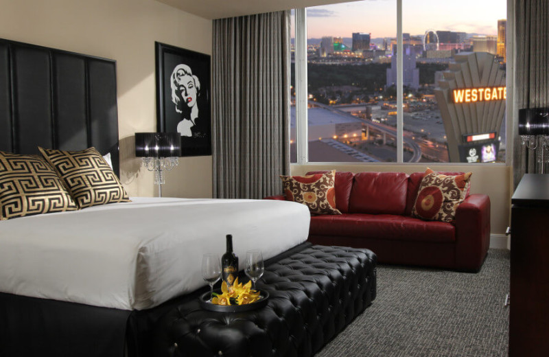 Guest room at Westgate Las Vegas Resort & Casino.