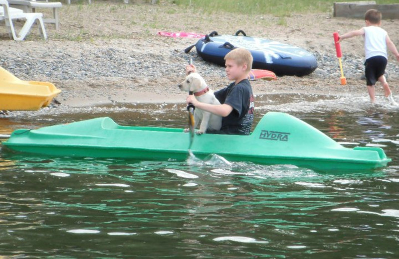 Kayaking at Anderson's Northland Lodge.