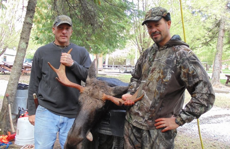 Moose hunting at Rainbow Point Lodge.