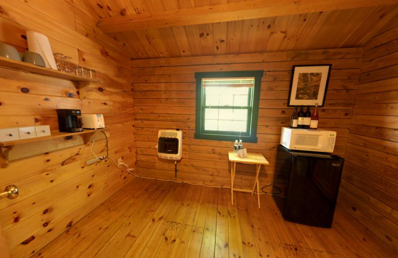 Cabin kitchen at Buttonwood Grove Winery