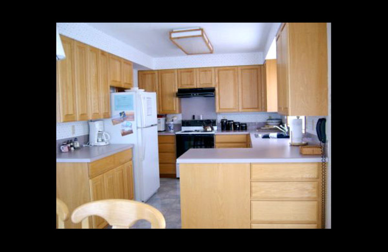 Rental kitchen at Manzanita Rental Company.