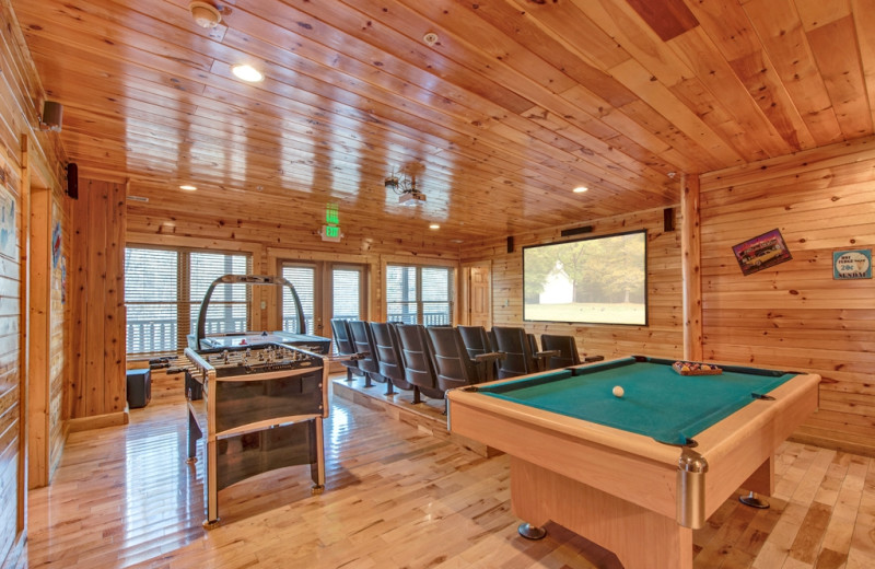 Rental game room at Vacation Rental Pros - Gatlinburg.