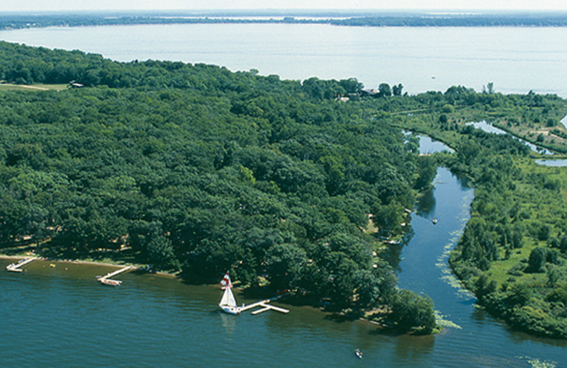 Aerial view of Samara Point Resort.