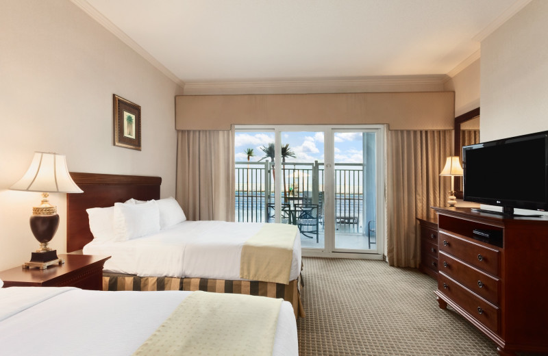 Guest room at Holiday Inn Suites Ocean City.