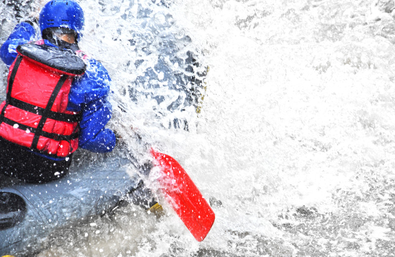 River rafting near Rocky Mountain Elk Ranch.