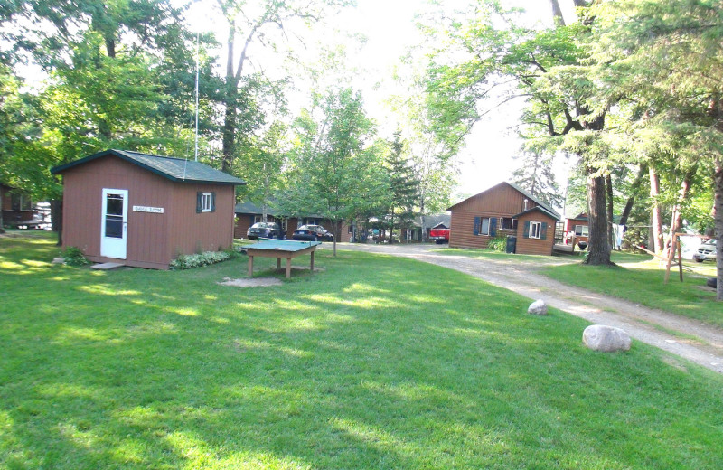 Cabins at Woodland Beach Resort.