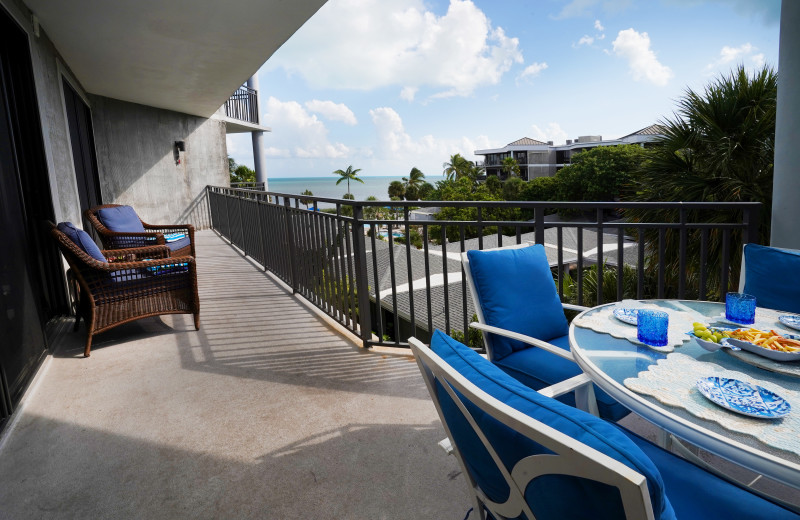 Rental balcony at 1800 Atlantic, All Florida Keys Property Management.