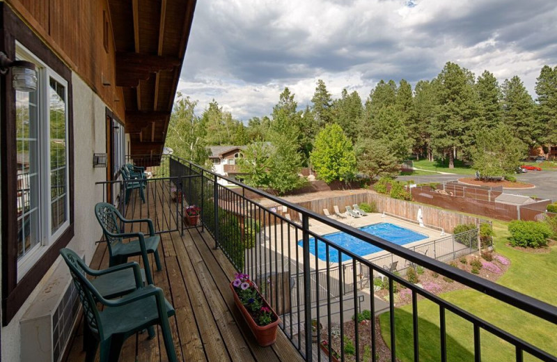 Balcony view at Alpen Rose Inn.