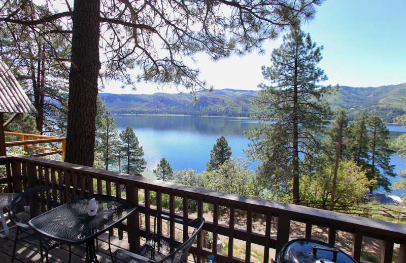 Cabin deck at Pine River Lodge.