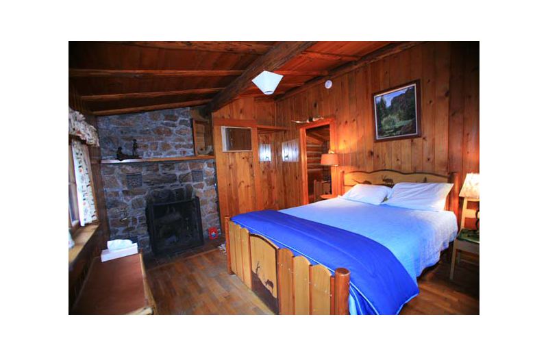 Cabin interior at Rimrock Dude Ranch.