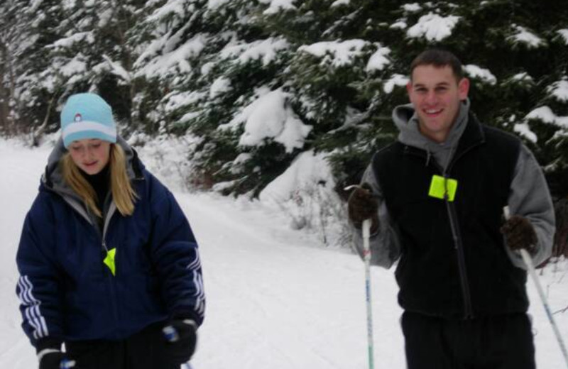 Cross country skiing at S & J Lodge.