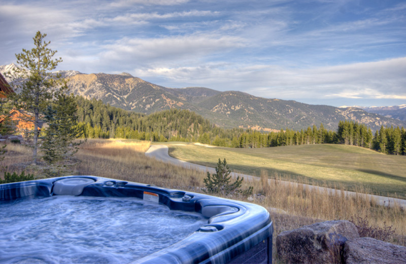 Rental hot tub at Big Sky Luxury Rentals.