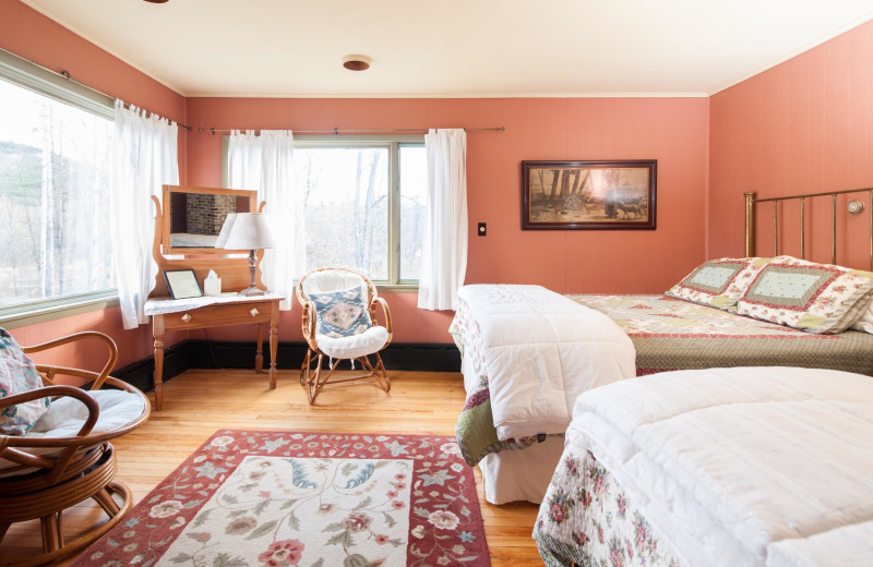 Guest room at Keene Valley Lodge.