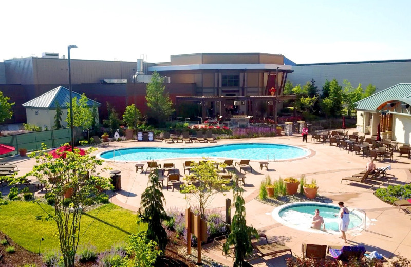 Outdoor pool at Four Winds Casino Resort.