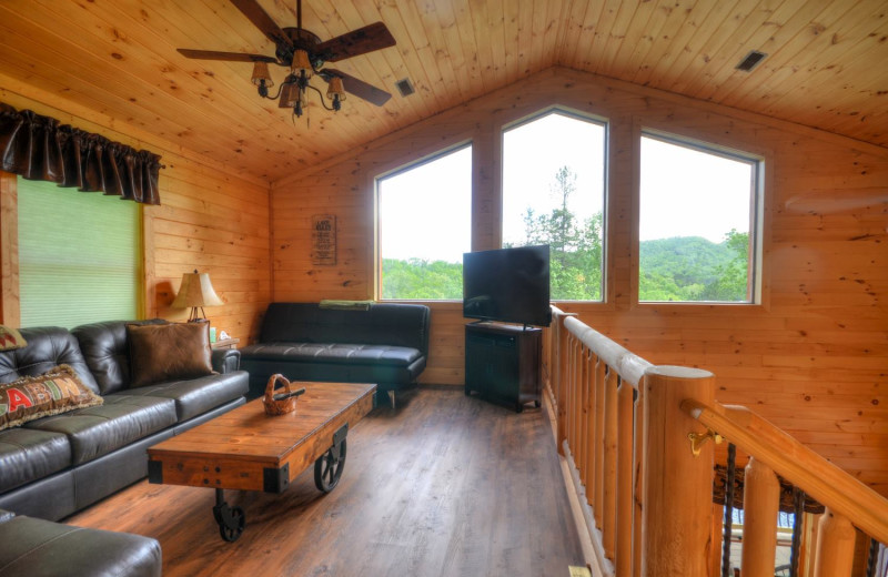 Rental loft at Smoky Mountain Cabins.