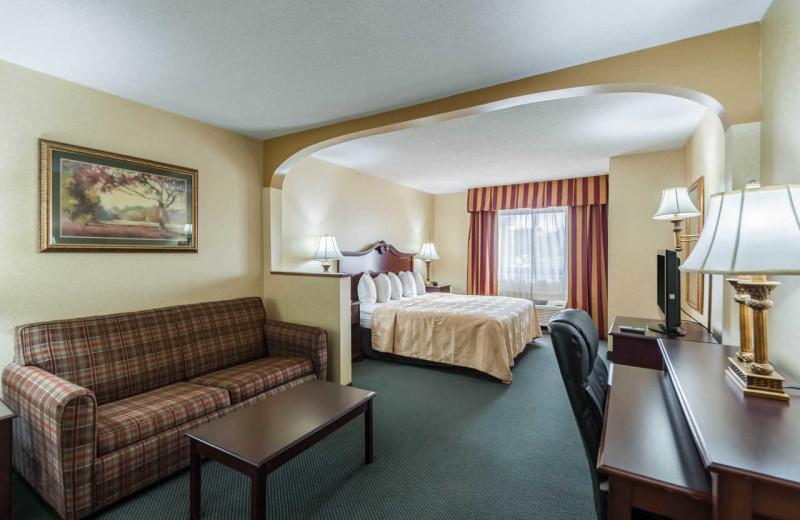 Guest room at Quality Suites.