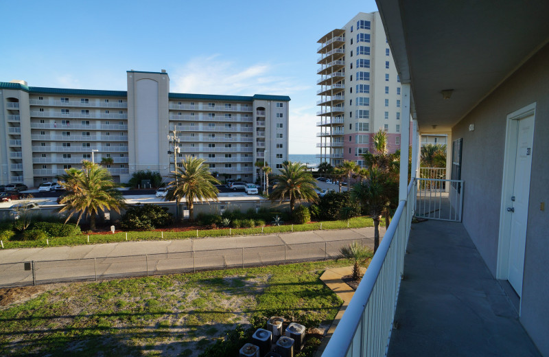 Rental balcony at Grand Caribbean Resort.