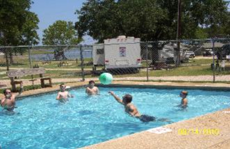 Outdoor pool at The Edgewater Waterfront Cottages & RV Park.