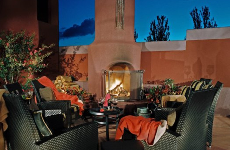 Outdoor lounge area at Sedona Rouge Hotel.