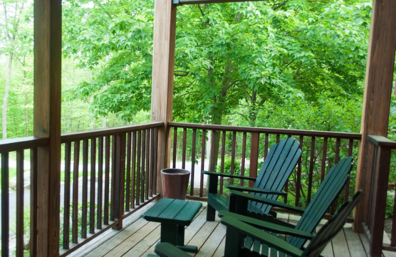 Deck at Minnewaska Lodge.