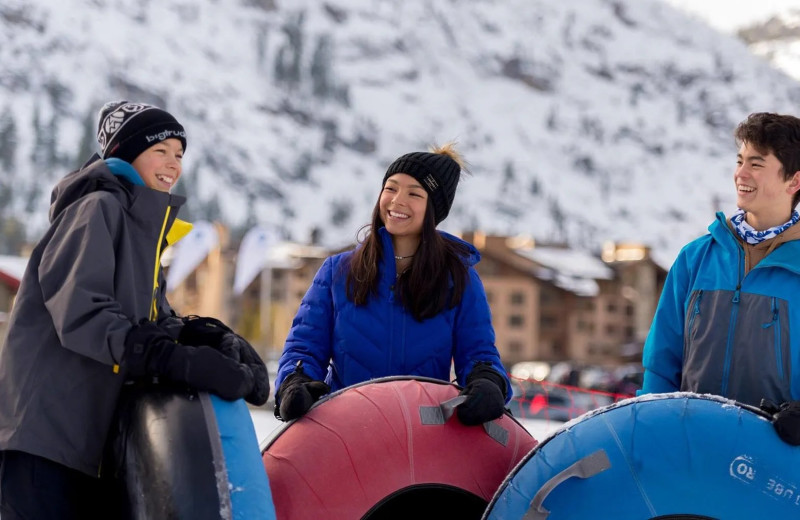 Snow tubing at The Village at Squaw Valley.