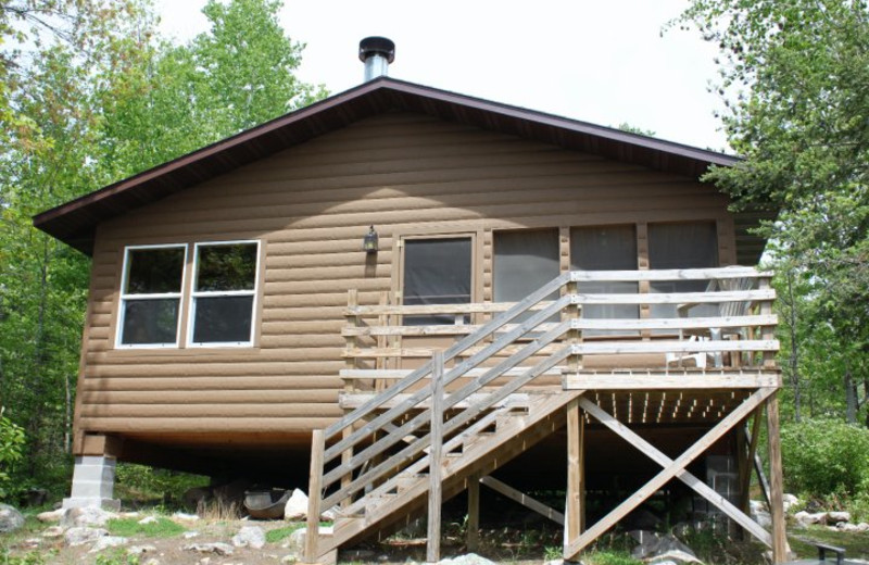 Cabin exterior at Muskego Point Resort.