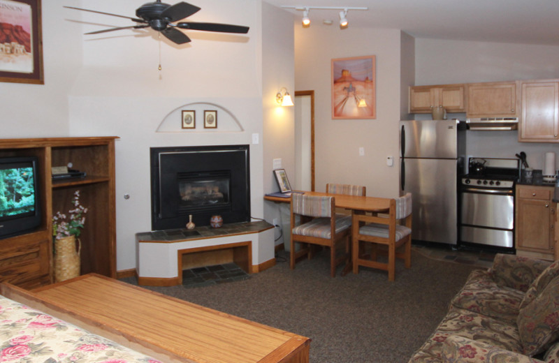 Guest room at Streamside on Fall River.
