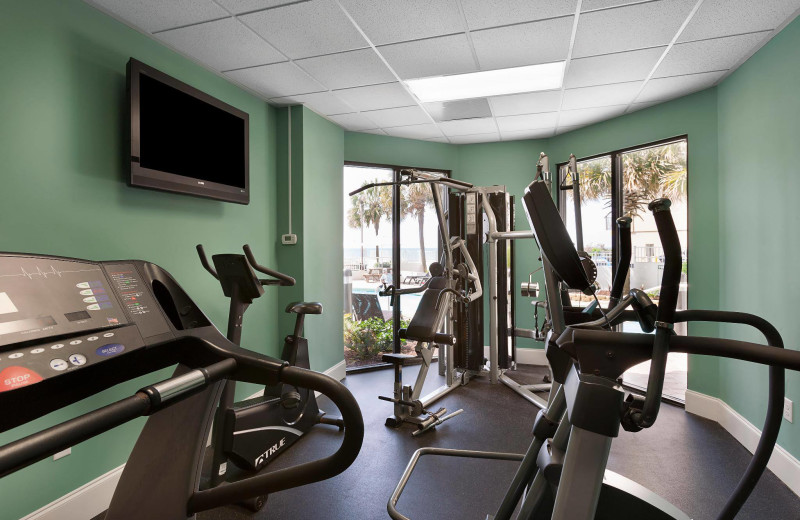 Fitness room at The Strand Resort Myrtle Beach.