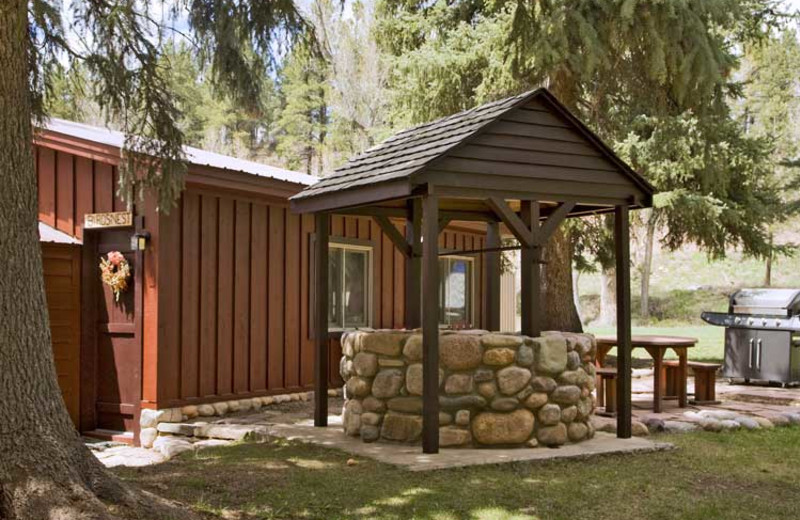 Cabin exterior at O-Bar-O Cabins.