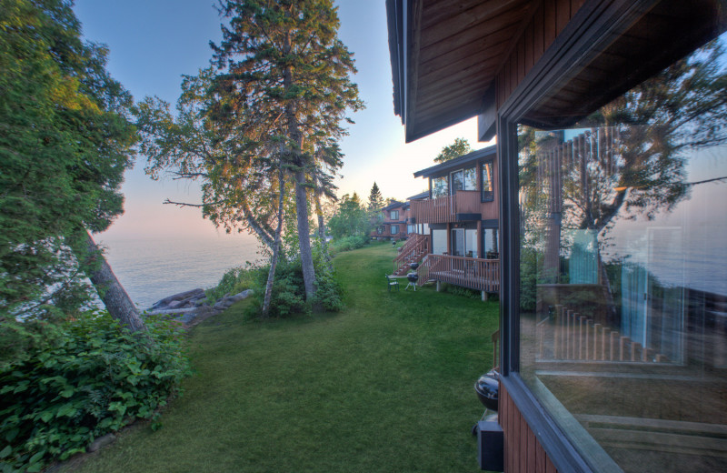 Villa exterior at Lutsen Resort on Lake Superior.