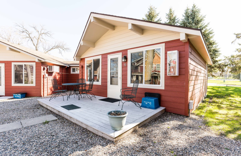 Cabin exterior at Otter Tail Beach Resort.