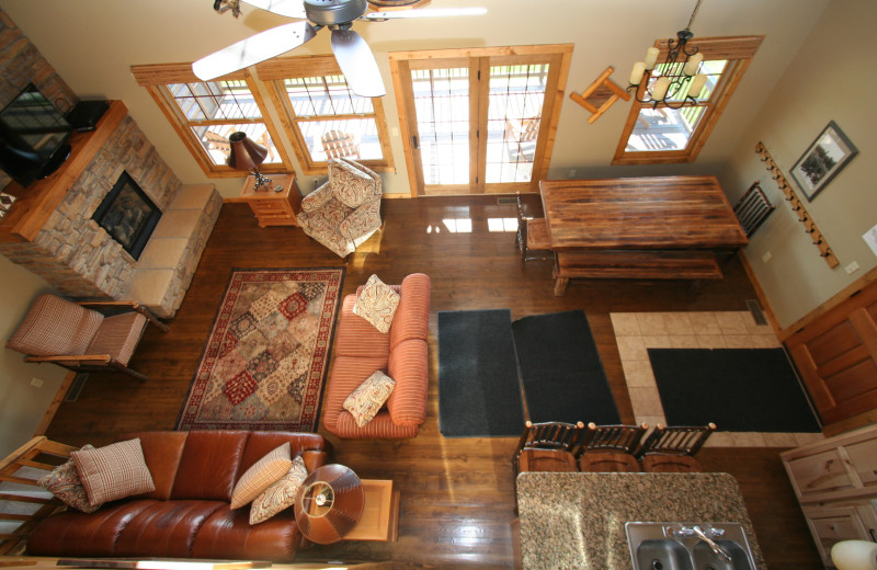 Guest living room at White Birch Resort.