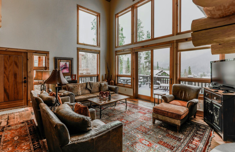 Rental living room at Access Winter Park Lodging.