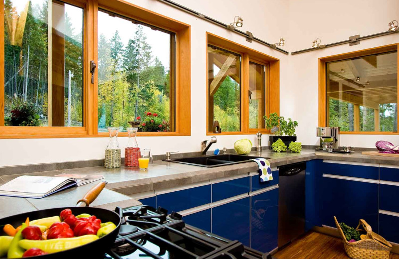 Guest kitchen at Myra Canyon.