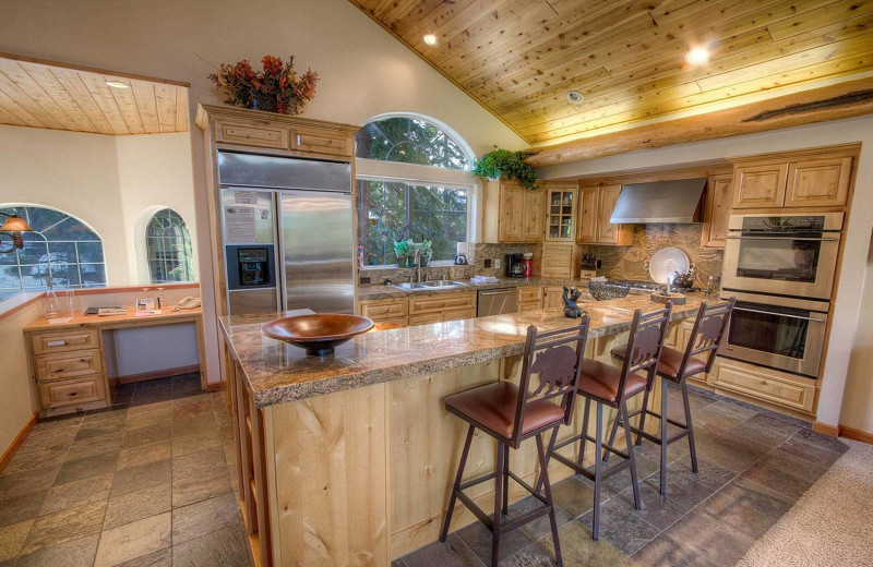 Rental kitchen at Lake Tahoe Accommodations.