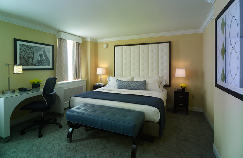 Guest room at Allerton Hotel.