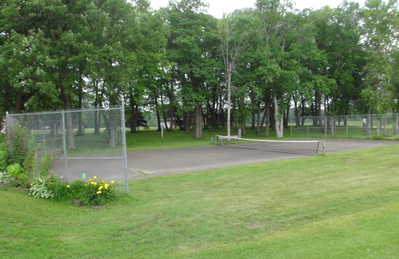 Volleyball court at Gull Lake Resort.