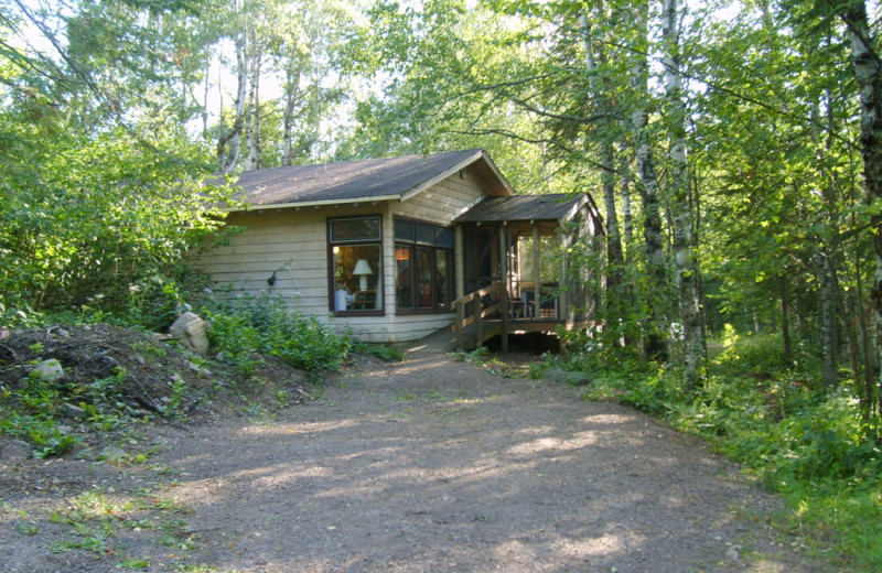 Cabin exterior at Trout Lake Resort.