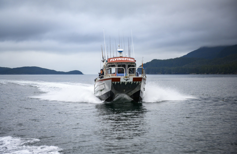 Boating at Elfin Cove Resort.