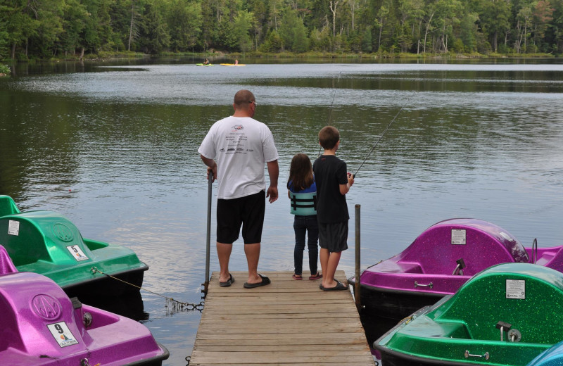 Fishing at Old Forge Camping Resort.