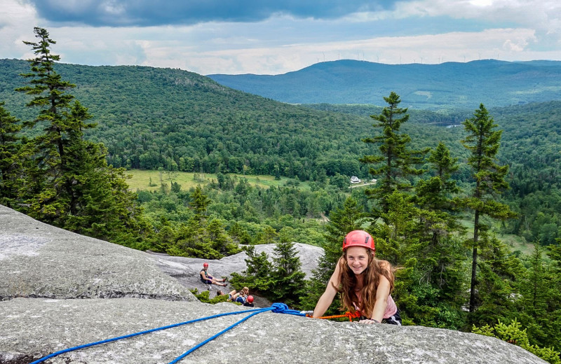 Rock climbing at Quimby Country Lodge & Cottages.