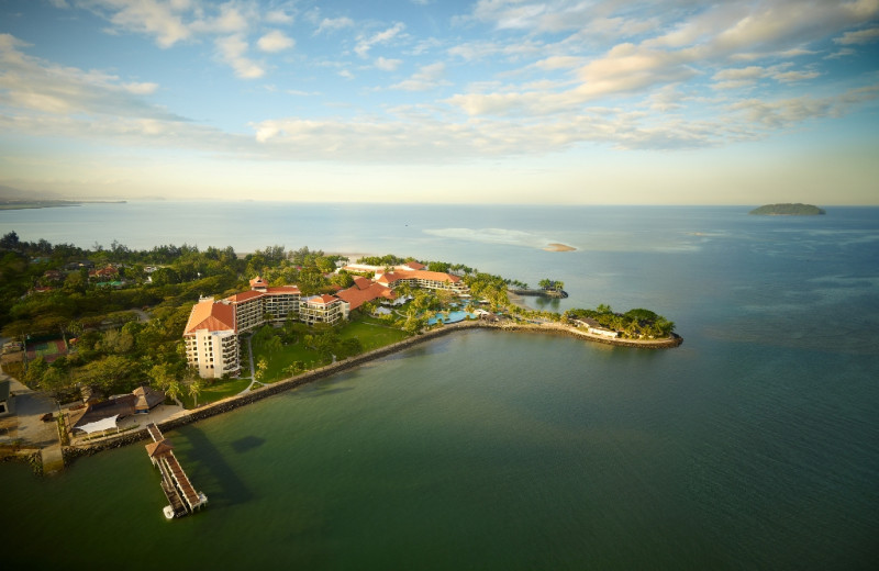 Aerial view of Shangri-La's Tanjung Aru Resort.