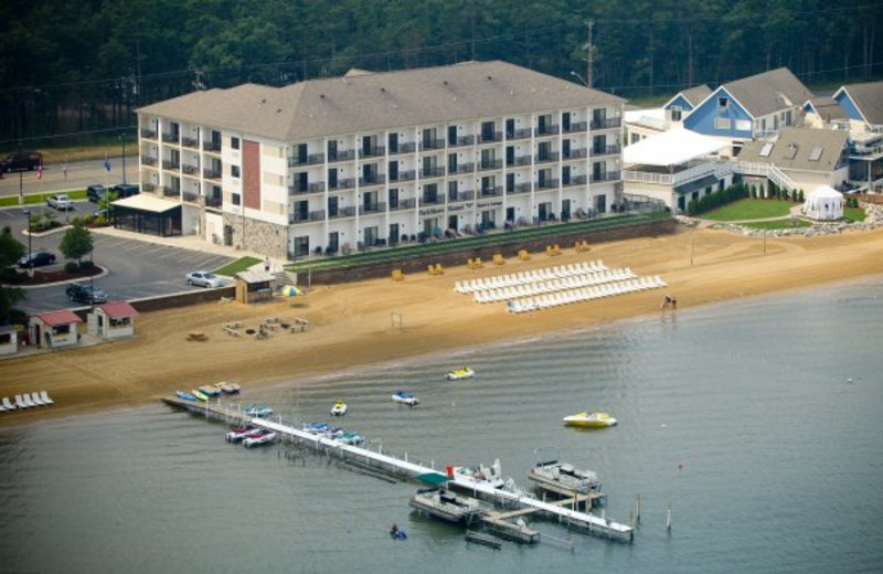 Aerial view of ParkShore Resort.