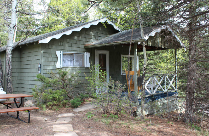 Cabin exterior at Workshire Lodge.