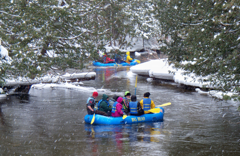 Winter rafting at Big Bear Adventures.