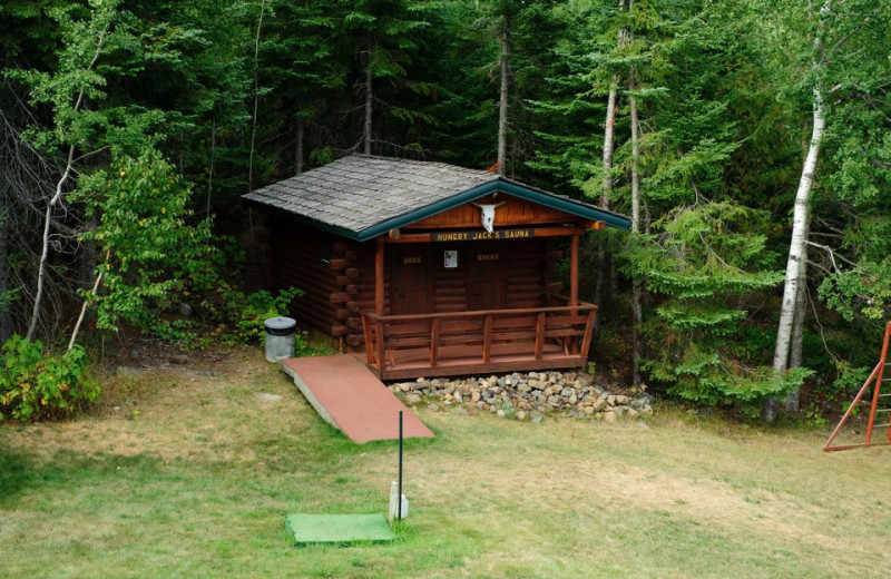 Sauna at Hungry Jack Lodge.