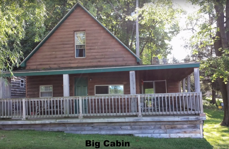 Cabin exterior at Evans Lake Resort.
