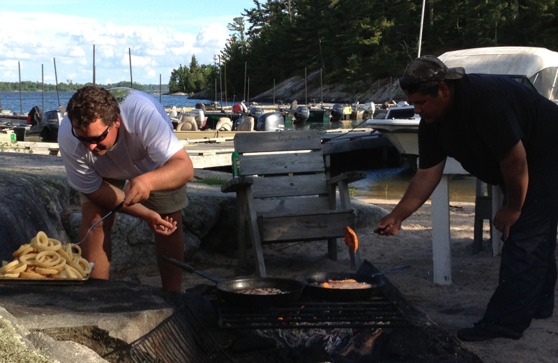 Dining at Ballard's Black Island