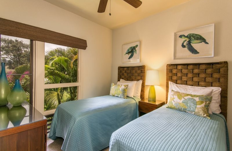 Vacation rental bedroom at Great Vacation Retreats.